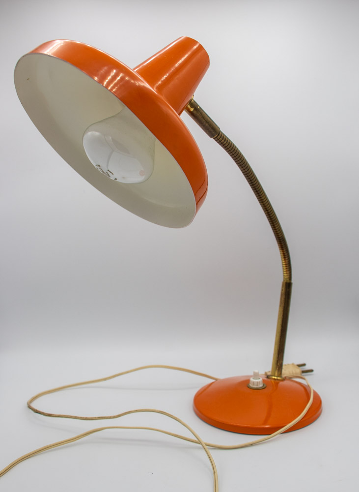 lampe de bureau aluminor orange