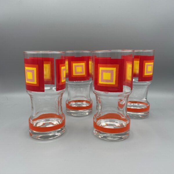 verres vintage pop orange