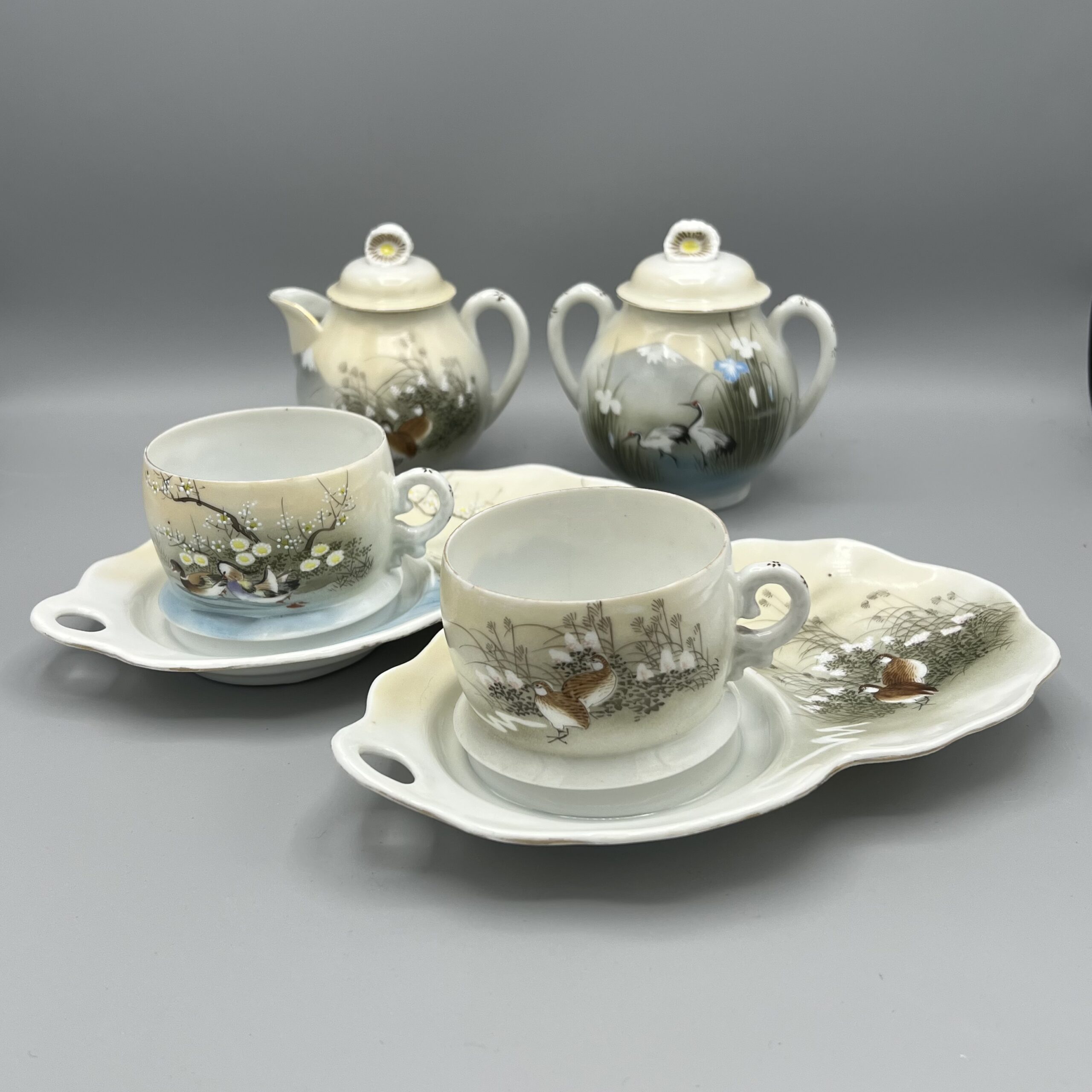 service à thé japonais ancien style kutani